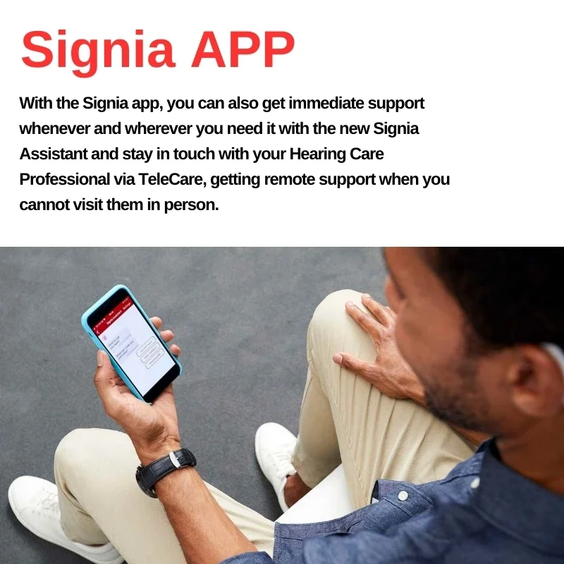 Signia Pure C&G AX Hearing Aids 1 Pair Supports  IPhone（MFI）/Android（ASHA）Digital Computer programmable  Rechargeable Bluetooth 5
