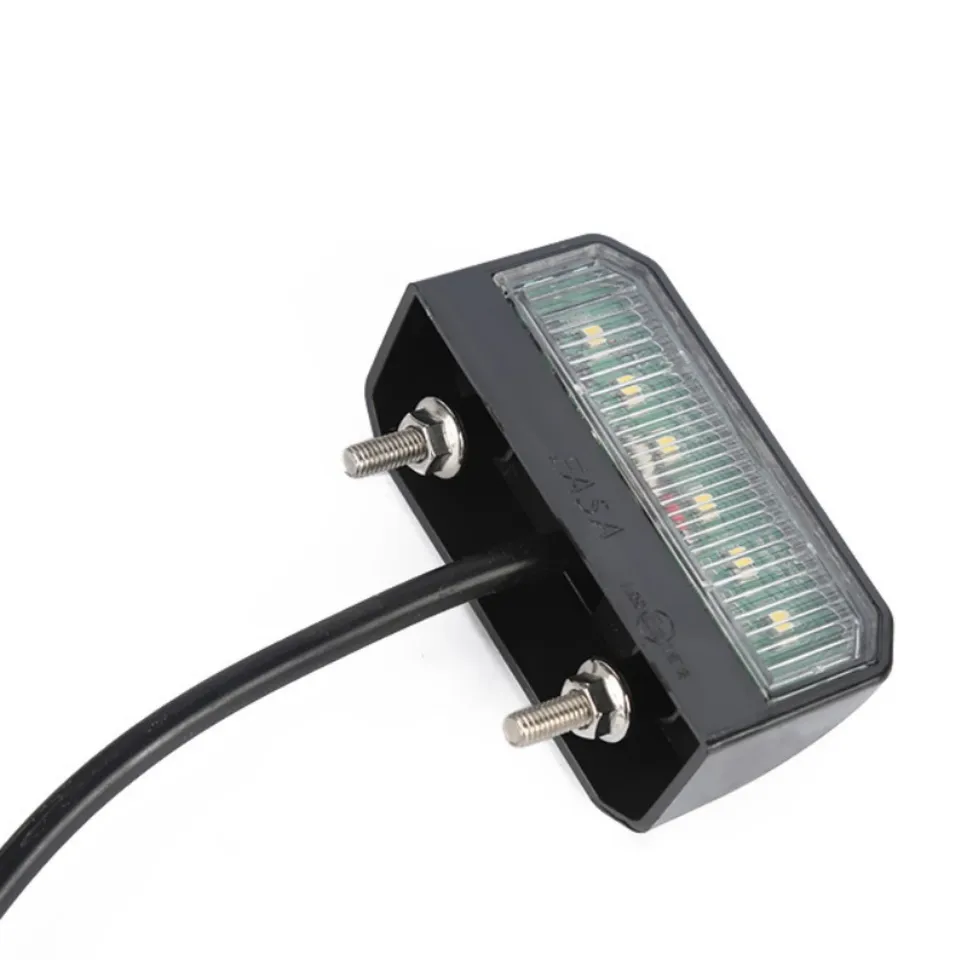 Luz De Matrícula LED 6 Lámparas – Alto Brillo Impermeable 12V/24V – Kit De 2 Unidades Para Auto, Camión O Remolque