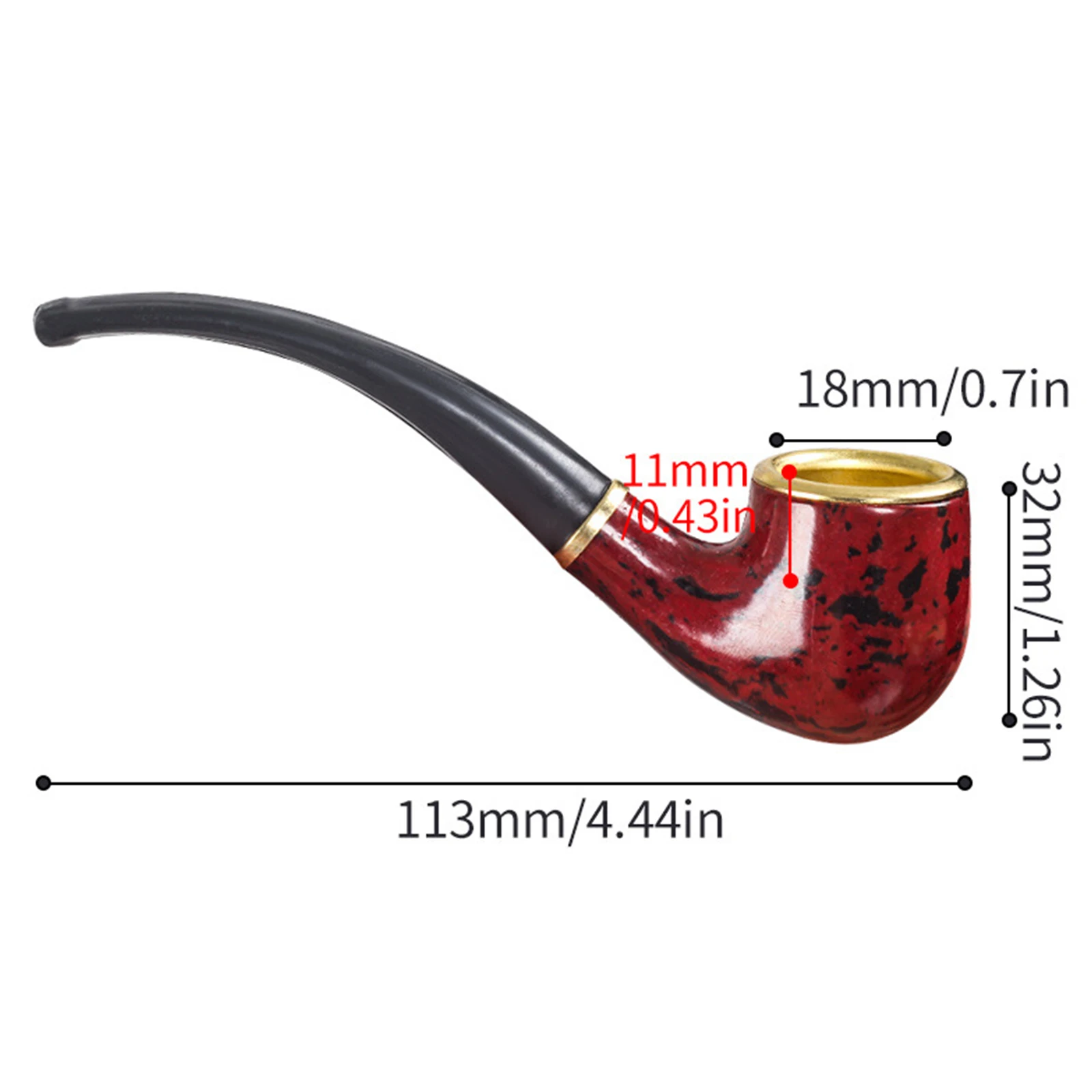 Detachable Resin Wood Leopard Print Portable Washable Smoke Tobacco Smoking Pipes Accessories