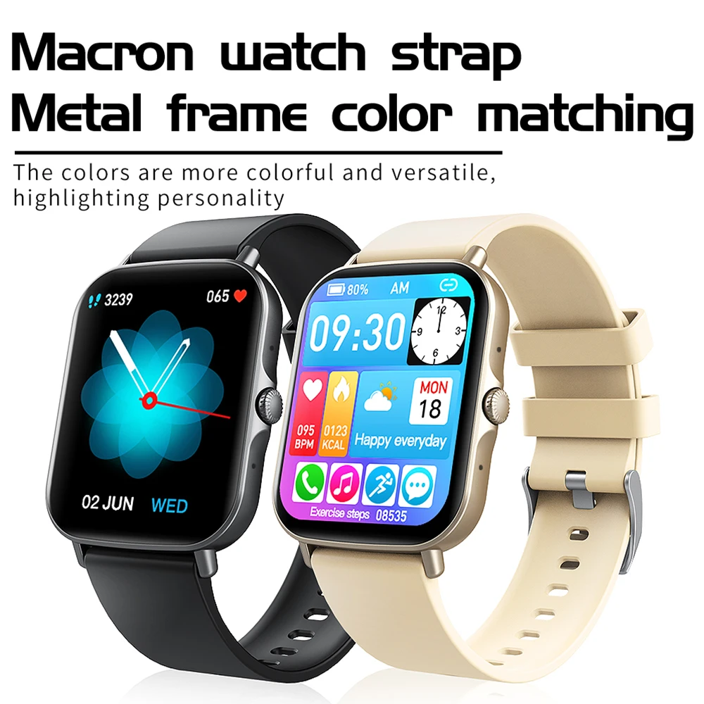 

Смарт-часы 1,7 дюйма Full Touch 240*280 TFT для мужчин и женщин, спортивный пульсометр, фитнес-трекер с Bluetooth 5,1 для Android и IOS