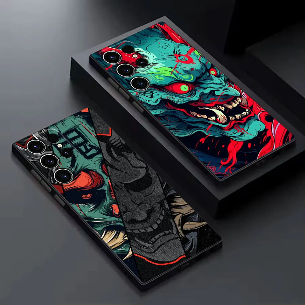 Japanese Culture Oni Mask Samurai Phone Case Cover