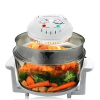 14.25" Halogen Oven Air Fryer Rotisserie Roaster Glass Bowl Multipurpose Cooking Control Auto Off See-Through Easy Clean 1