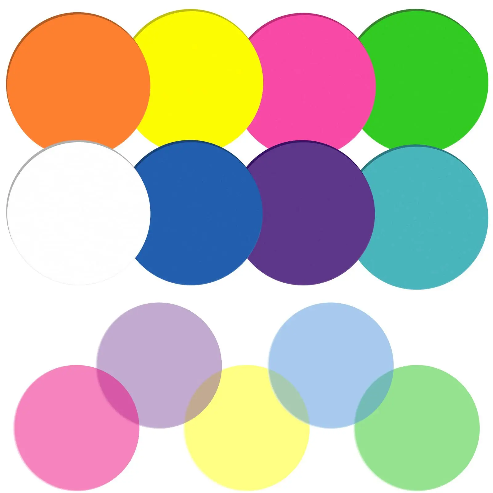 800 Sheets 40 Colours Waterproof Transparent Circular Sticky Note Pads Notepads Journal Student Stationery Office Supplies 6