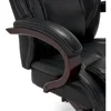 Office Chair Cover Bellamy Executive Office Chair With Memory Foam Cushions Waterfall Seat Edge Bon Solid Wood Arms and Base 3