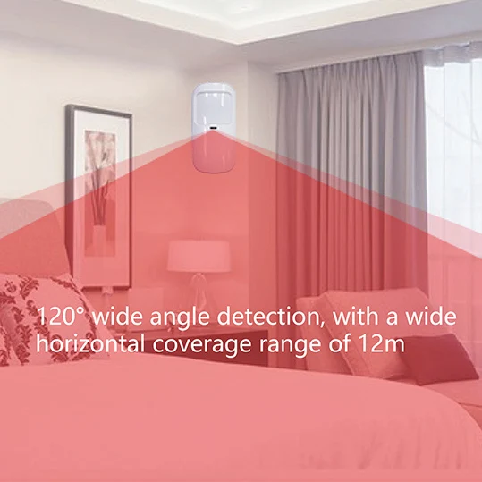 433Mhz Smart PIR Motion Sensor Detector  Alarm Detector for Smart Home Security Alarm System Infared Wireless PIR Sensor 6