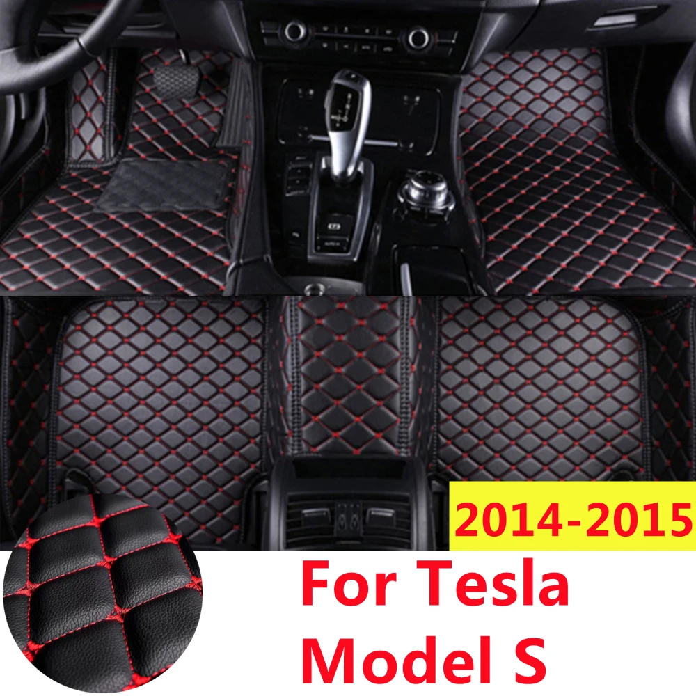 

SJ Full Set Custom Car Floor Mats Fit For Tesla Model S 2015 2014 YEAR Waterproof Front & Rear Floor Liner Styling Auto Parts