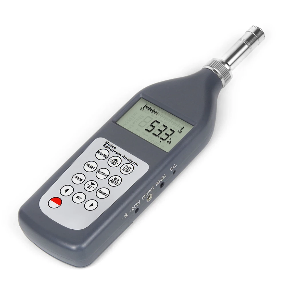Digital Noise Spectrum Analyzer SL-5868F 25 ~ 130dB Sound Exposure Integrating Sound Level Meter PC RS232 Download Software 3
