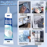 Colle de réparation pour réfrigérateur, 25ML, adhésif imperméable résistant au froid pour joint de porte de tiroir de réfrigérateur, séchage rapide pour plastique et verre 2