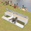 Automatic Galvanized Feeder, 22lbs Automatic Chicken Feeder w/Weatherproof Lid Large Capacity Poultry Feeders Treadle