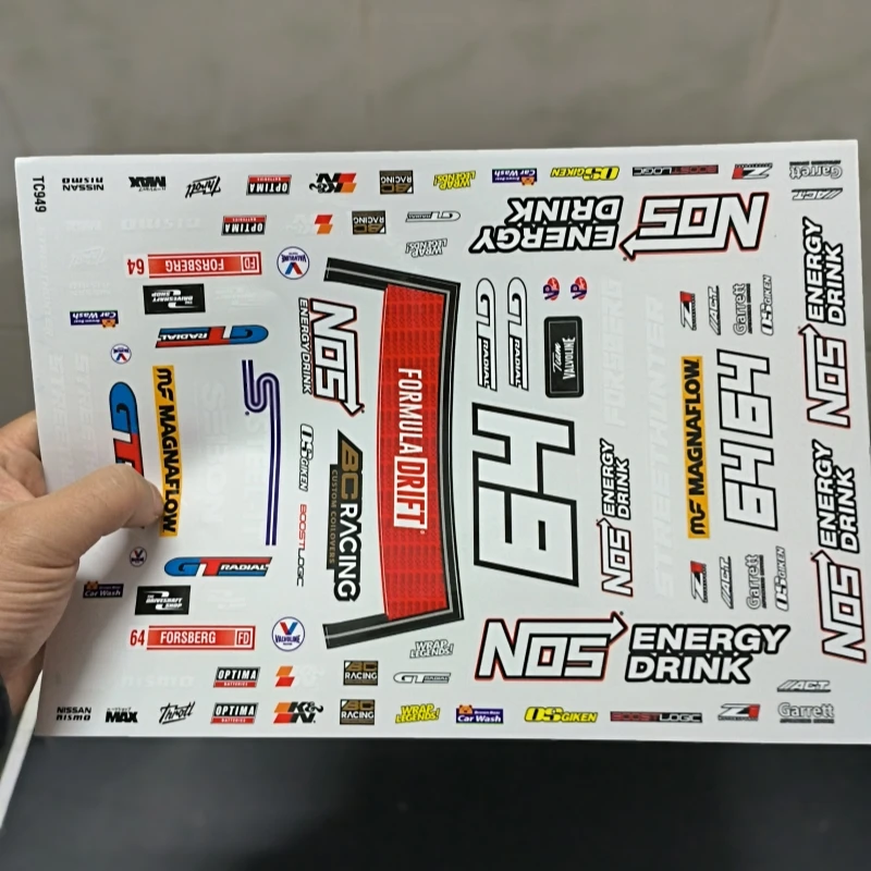 Rc Drift Stickers Body Shell Decalcomanie Per On Road Car 1/10 Tamiya Tt02 Chassis Hsp Hpi Racing Kyosho 257Mm Interasse