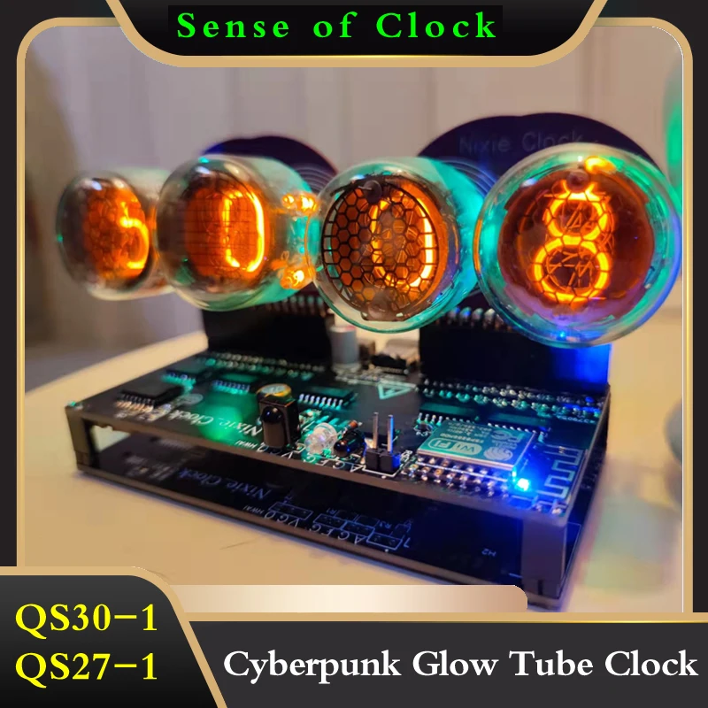 

QS30-1/QS27-1 Glow Tube Clock Art Creative Technology Sense Ornament Table