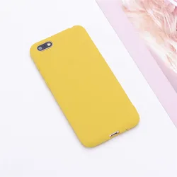 Candy Silicone Soft TPU Phone Case for Y5 2018 (Yellow)