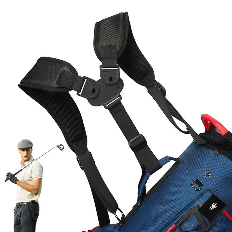 

Non-slip Comfortable Padded Golf Bag Straps Double Shoulder Replacement Strap Adjustable Backpack Fits All Brands Bags