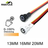 13 16 20 มม.Dimmable Touch Sensor ปุ่มสวิทช์ DC5V 12V 24V Smart Controller Home Light Strip ฝัง LED Dimmer Controller 1