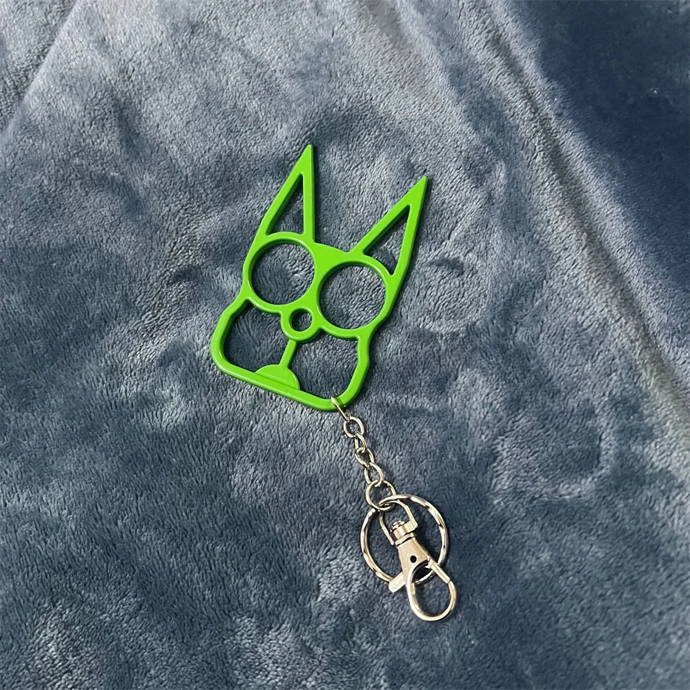 Knuckles In Ottone Portachiavi Justice Black Cat Fibbia A Due Dita Portachiavi Carino Interruttore Per Finestra Di Emergenza Portachiavi Per Auto Rega