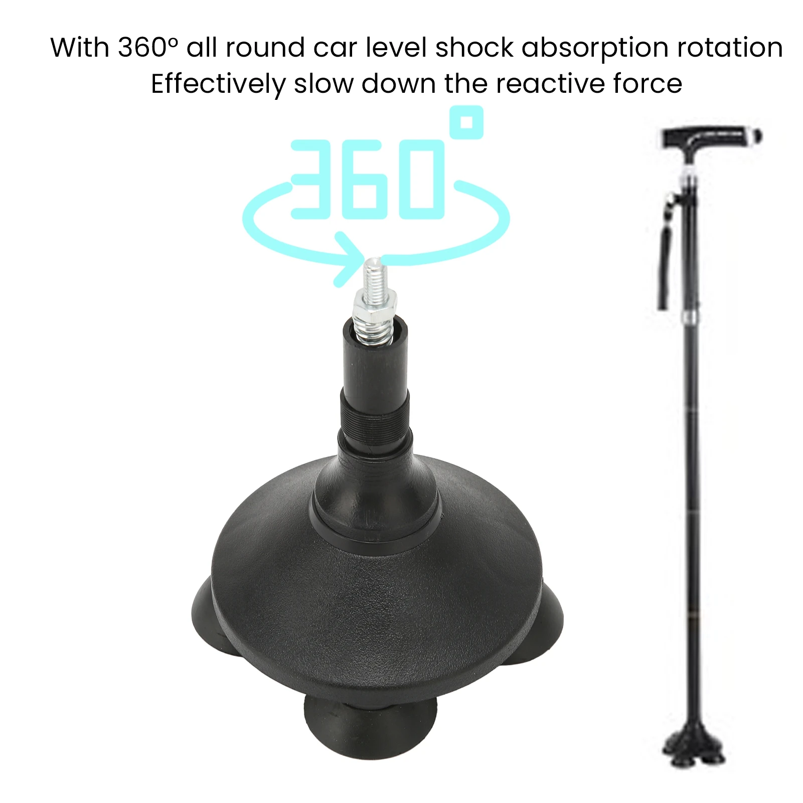 Walking Cane Replacement Tip 4 Legs Support Anti-Slipping
