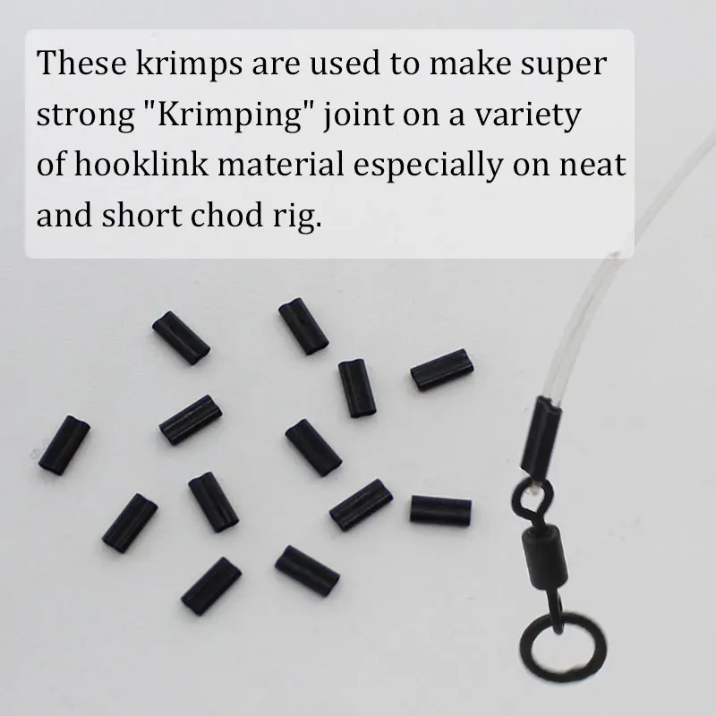 50 stücke Karpfen Angeln Zubehör 0,6mm/0,7mm Angeln Crimp Fit Über Steife Fluorkohlenstoff Chod Rig Krimp ärmeln Für Karpfen Fisch Tackle – Detail 3