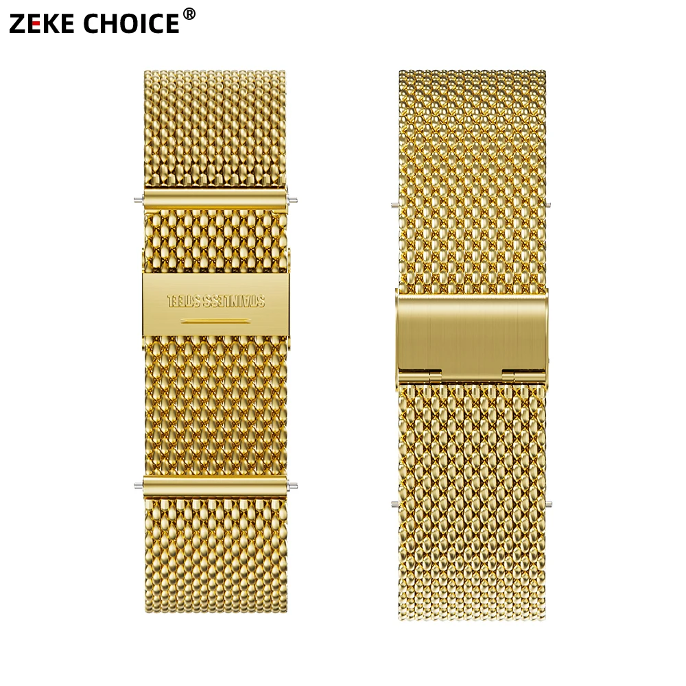 Premium Milanese Mesh Stainless Steel Watch Strap - Thick Metal Bracelet
