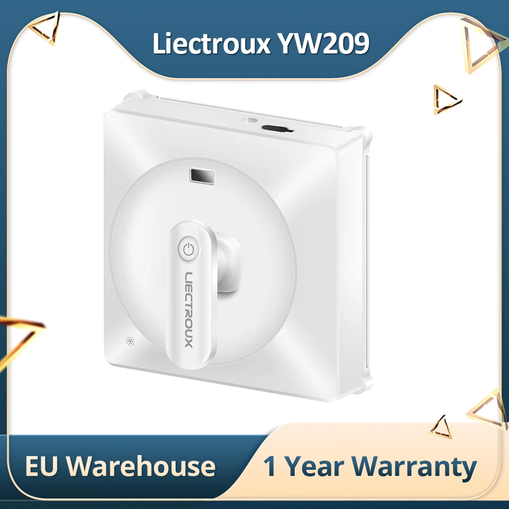 Liectroux Yw209 Robot Aspirapolvere Per Finestre, 2500Pa Di Aspirazione A Spruzzo D'Acqua, Sensore Laser Auto Glass Wet Mopping A Basso Rumore, Anti C