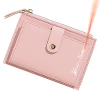 2023 New Short Women Wallets Free Name Engraving Slim Card Holder Female Purses Cute Simple High Quality Brand Women's Wallet 2