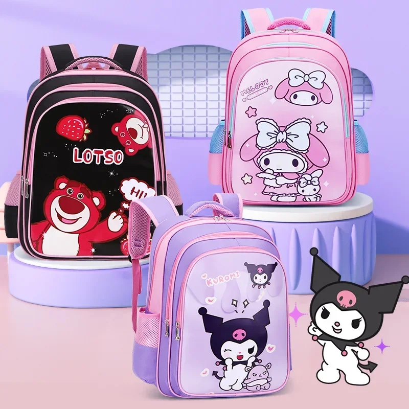 

MINISO Mochila Sanrio Kuromi Print Backpack Student Schoolbag Outdoor Backpacks Children's Bags Fashion Shoulder Bag Travel Bag