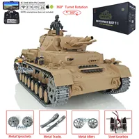 FPV Henglong Upgraded Ver 1/16 Scale 7.0 Upgraded Panzer IV F RTR RC Tank 3858 360° Turret Metal Tracks TH17384-SMT7 1