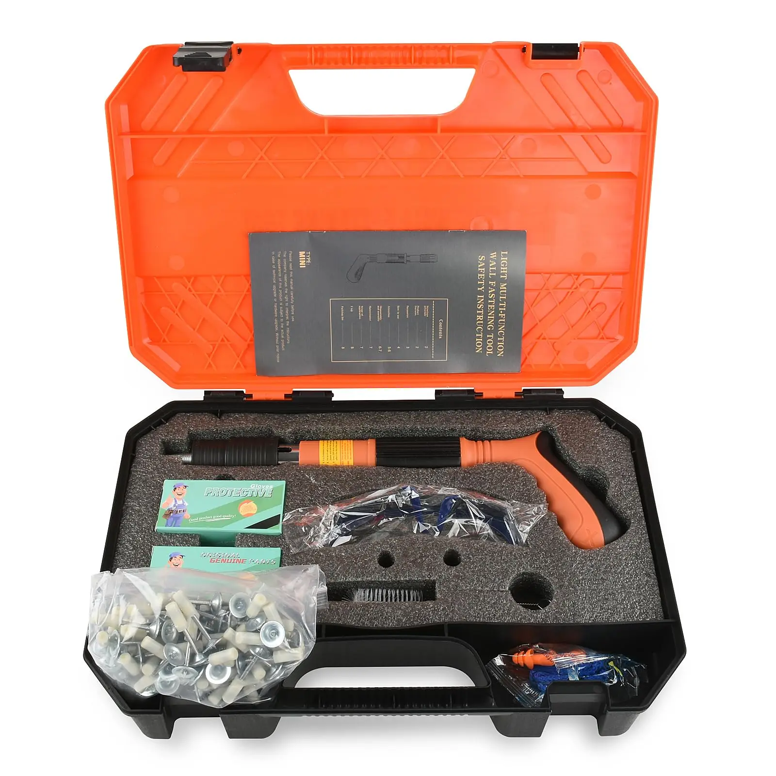 Manual Nail Gun Portable Steel Rivet Tool 5 Speed Adjustable Air Nailer Concrete Wall Anchor Line Slotting Device FasteningTool 5