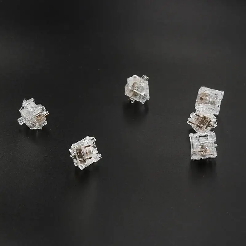 Switches Keyboard Transparent Keyboard Switches Mechanical 5-Pin Linear Switches Smooth Sensitive Replaceable Tactile Switches