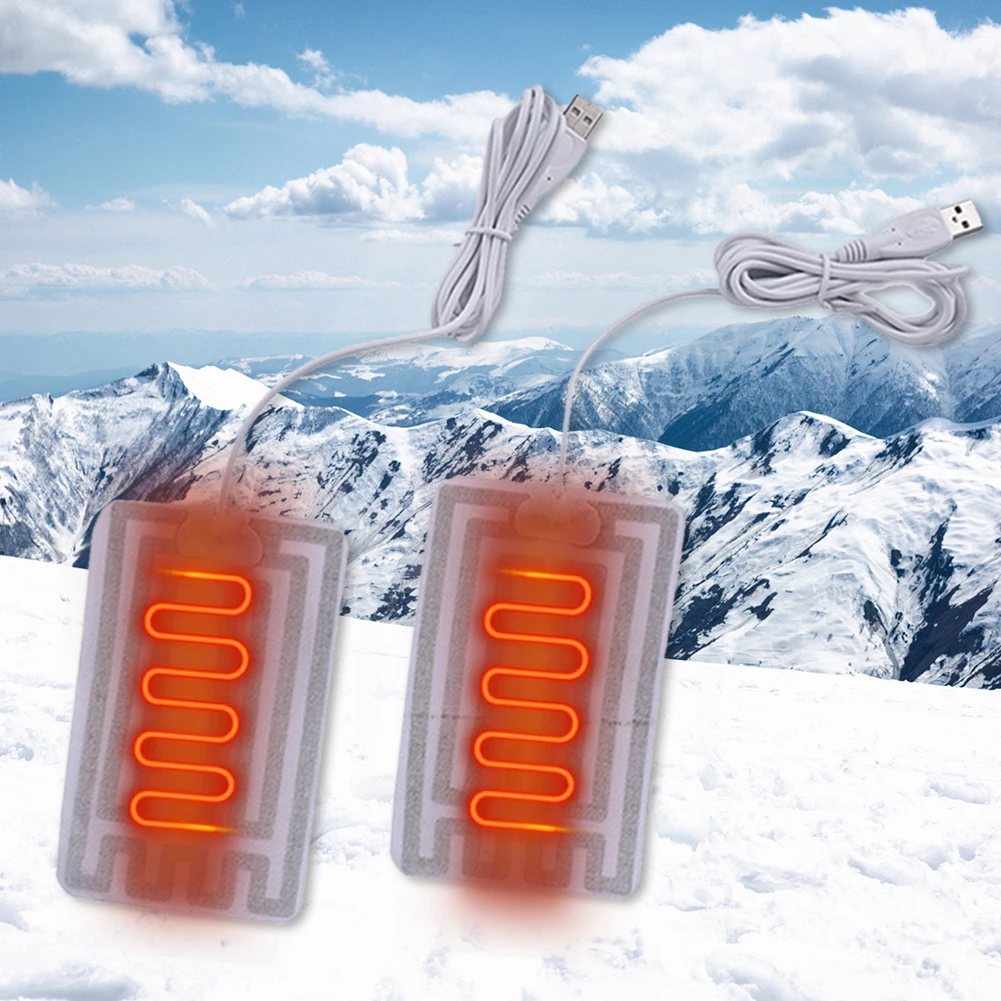 휴대용 탄소 섬유 천 패드, USB 가열 장갑 패드, 재킷 히터 패드, 의류 가열 패드, 조끼 히터 가열 필름 패드, 1 쌍