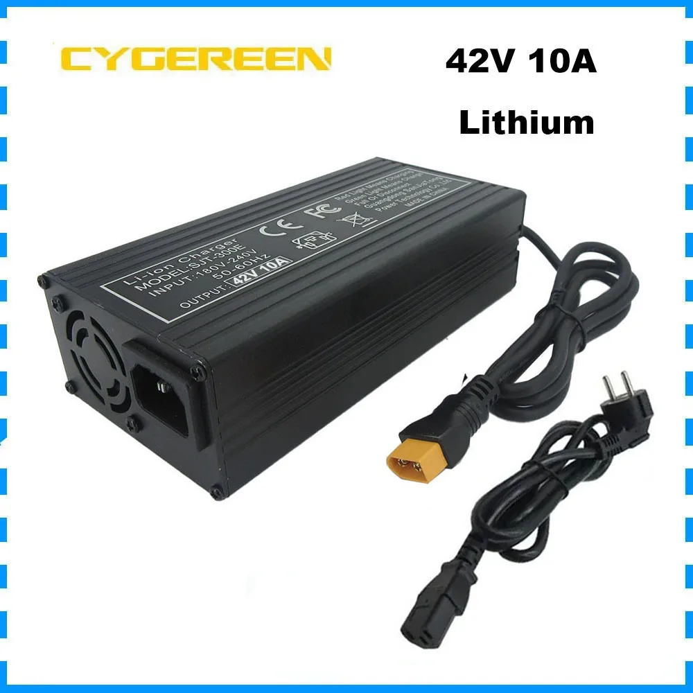 42V 10A 리튬이온 10S 배터리 고속 충전기 36V 36볼트 50AH 100AH 리튬 태양광 시스템 RV 골프 카트 충전기 XT..