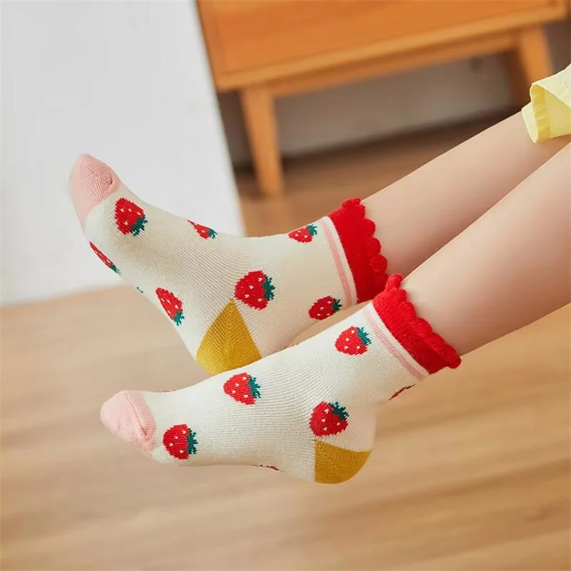 Strawberry Cartoon Kids Socks 3