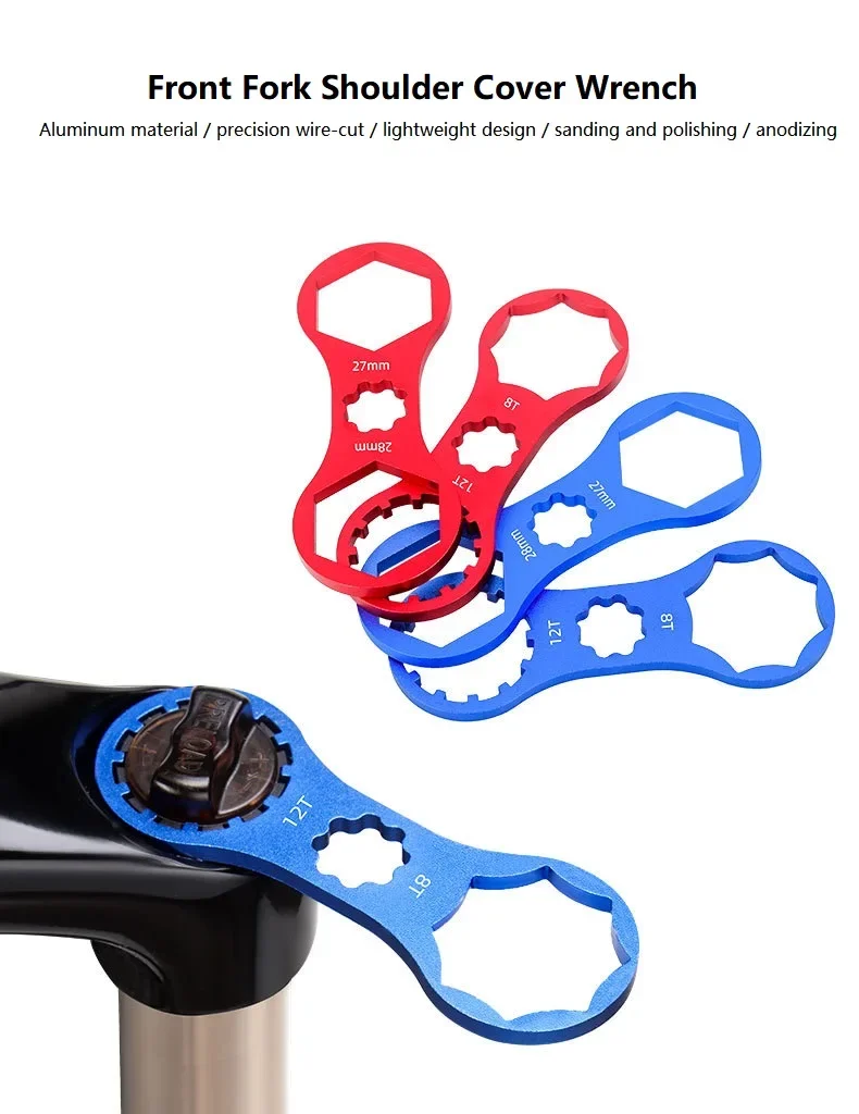 Description Picture 2 of itemAluminum Bicycle Front Fork Repair Tool For SR Suntour XCR/XCT/XCM/RST MTB Bike Front Fork Cap Wrench Disassembly Tools