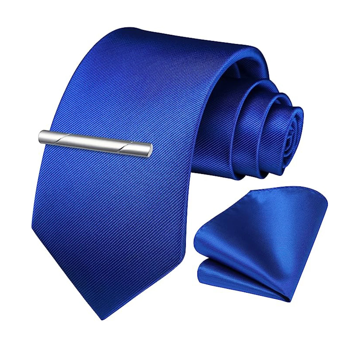 JEMYGINS Solid Green Blue Men Fashion Necktie Handkerchief tie clip for Tuxedo Accessory Classic Silk Luxury Tie for Man Gift neck tie tie clip