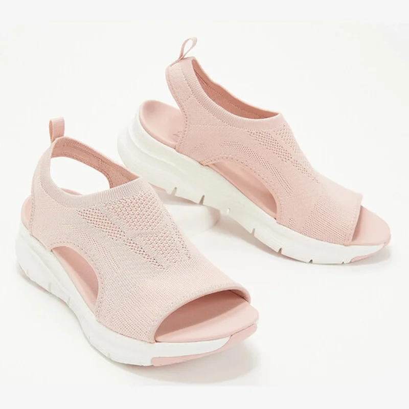 Women Summer Mesh Casual Sandals Ladies Wedges Outdoor Shallow Platform Shoes Female Slip-On Light Comfort Shoes Plus Size