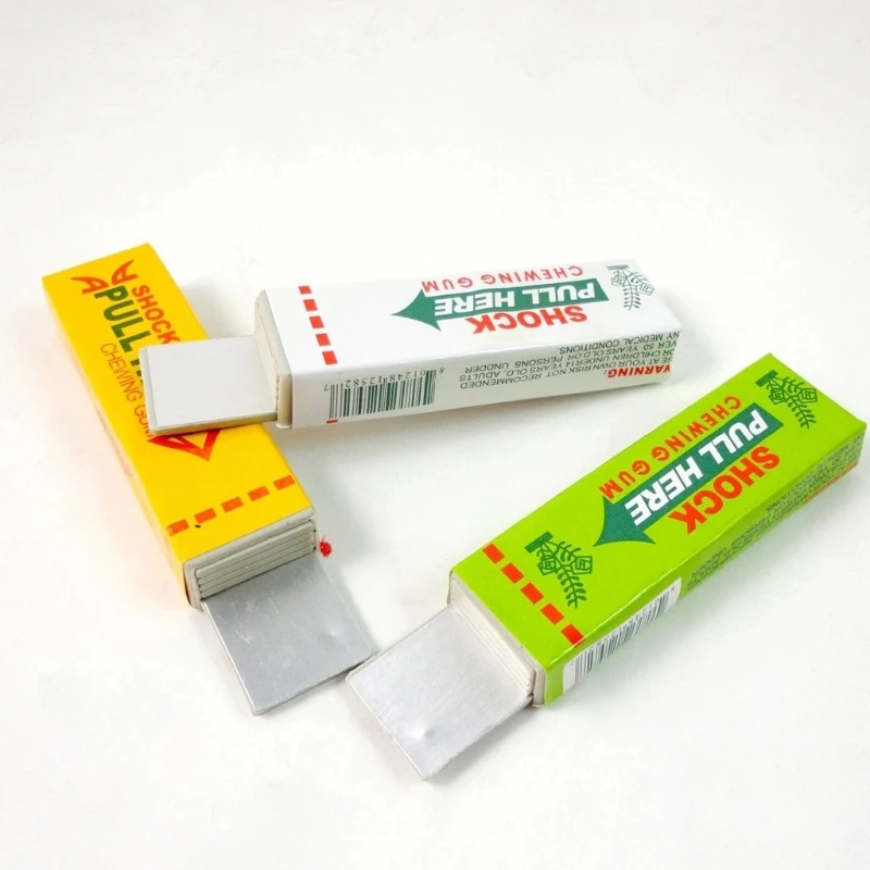Electric Shocking Gum 3PCS Funny Prank Joke Props for Party Entertainment Realistic Surprising Chewing Gum Kids Favor prank toys joke toys