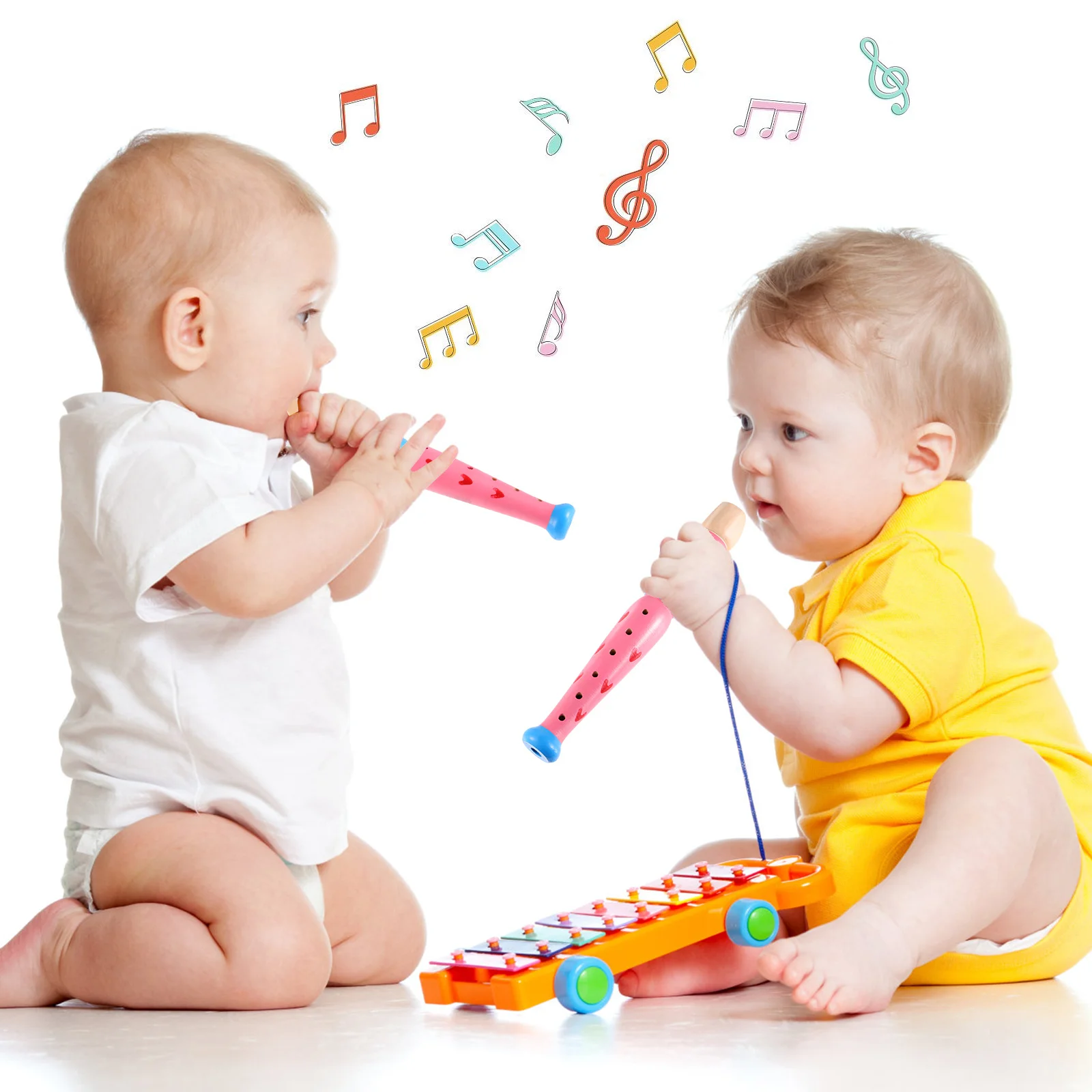 

Music Instrument Children Musical Toys Wood Instruments Piccolo Flute Baby Wooden Recorder Infant 6 Hole