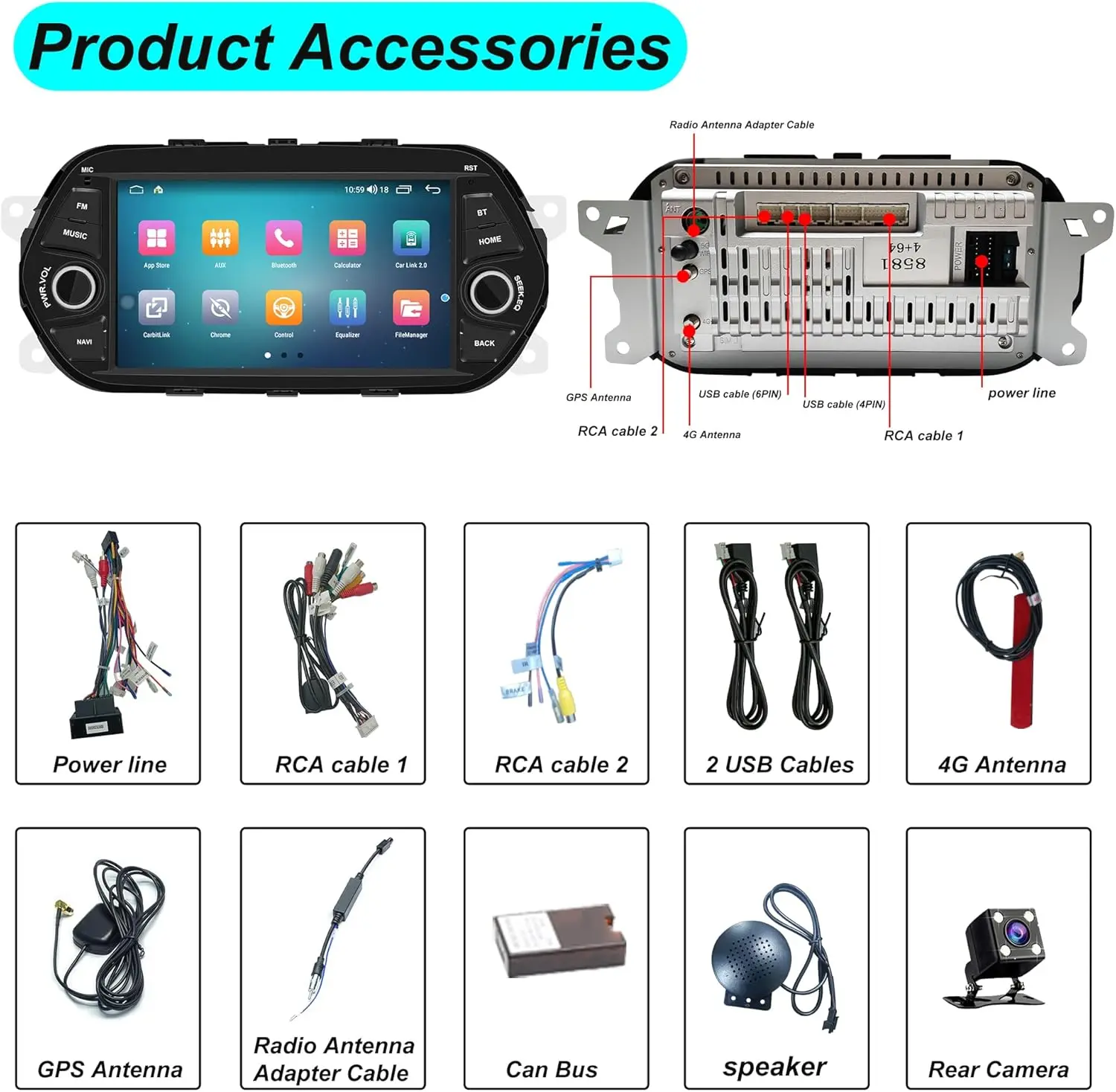 Android 13 Car Radio for Fiat Egea Typo 2015-2017, 7 Inch Touchscreen GPS Naviga