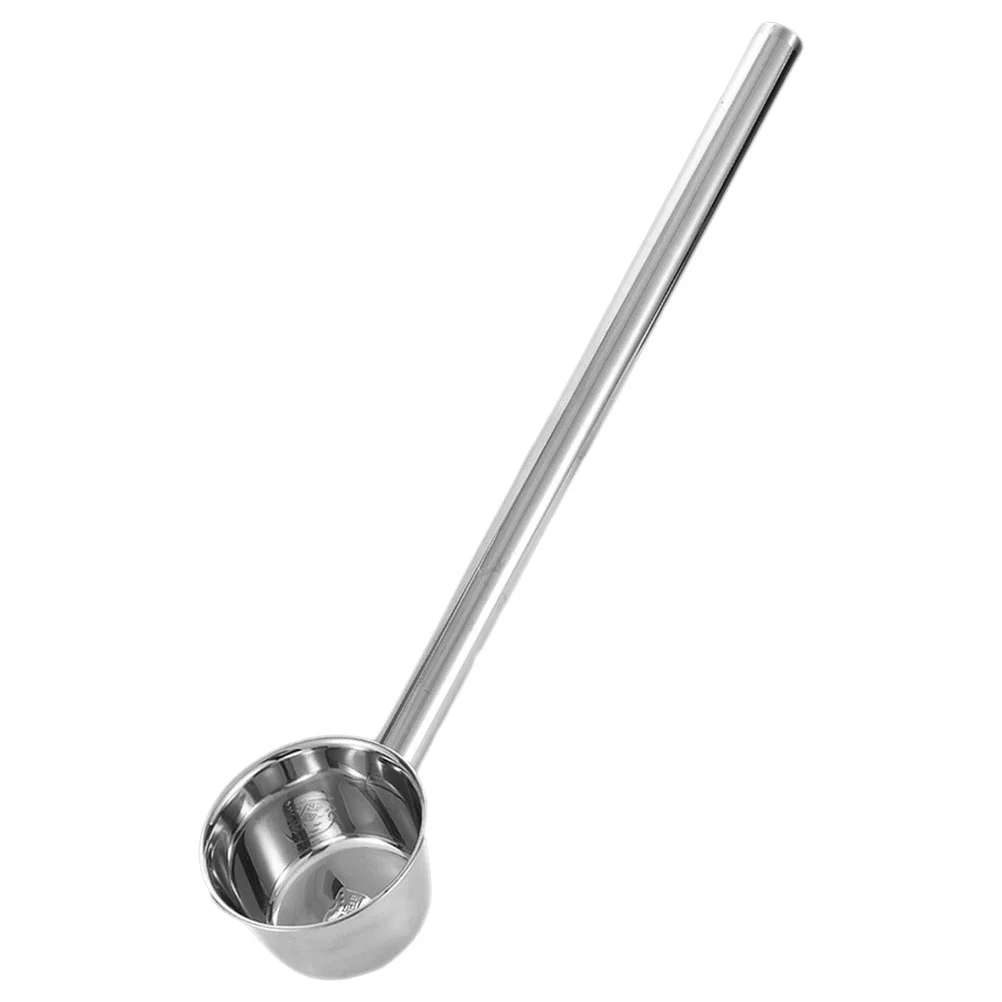 Soup Long Handle Water Spoon Metal Ladle Lengthen Ladles for Cooking Small Gold