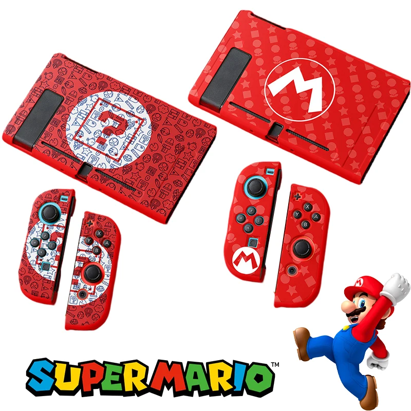 Guscio Protettivo Super Mario Per Nintendo Switch Ns Anime Anti-Caduta Tpu Split Console Di Gioco Cover Matte Case Accessori Di Gioco