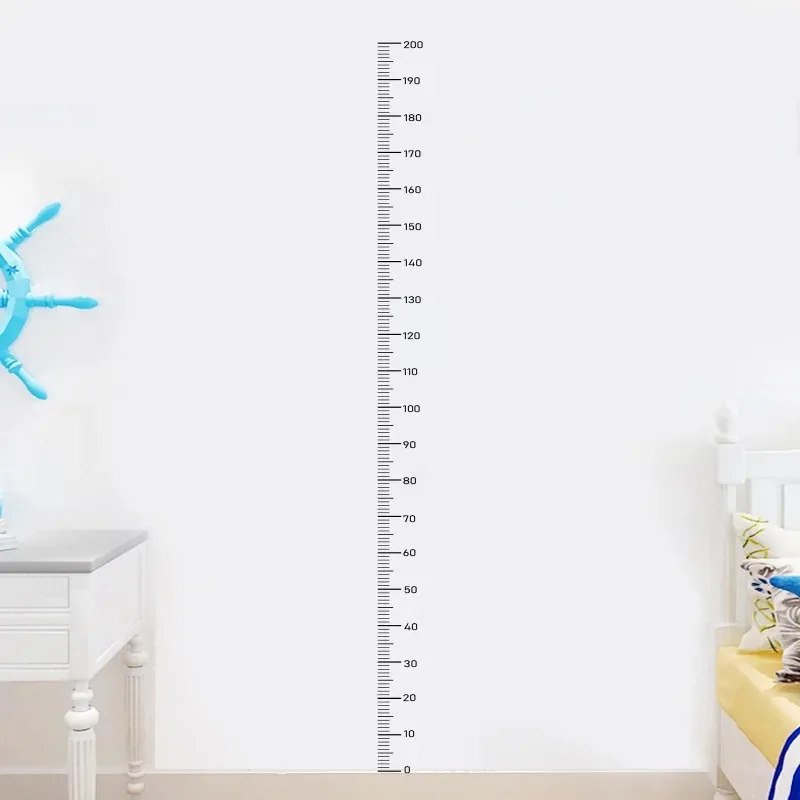 Character-themed plane artwork on kids growth chart