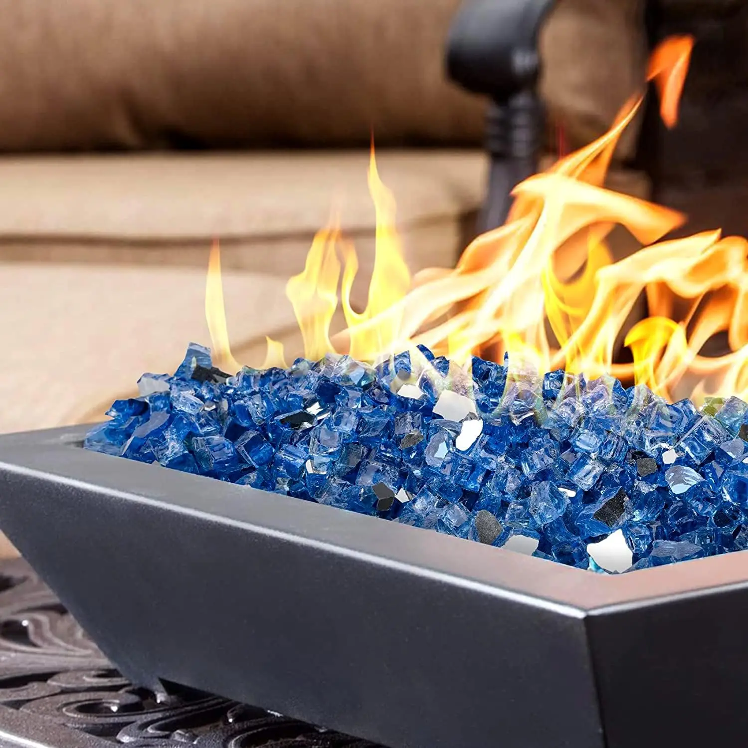 1/4 Inch Reflective Fire Glass Rocks 4