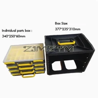 Plastic Tool Box Auto Repair Equipment Storage Box Hardware Tool Case with Removable Partition Tool Organizer 2