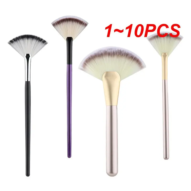 

1~10PCS Fan Brushes Facial Brushes Soft Makeup Brush Cosmetic Applicator Tools Wooden Handle and Soft Fiber for Glycolic Peel