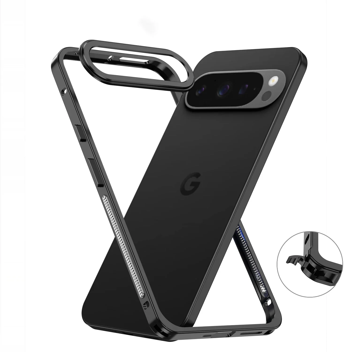 Sleek Aluminum Alloy Heat Frame Bumper Case with Metal Camera Lens Protector