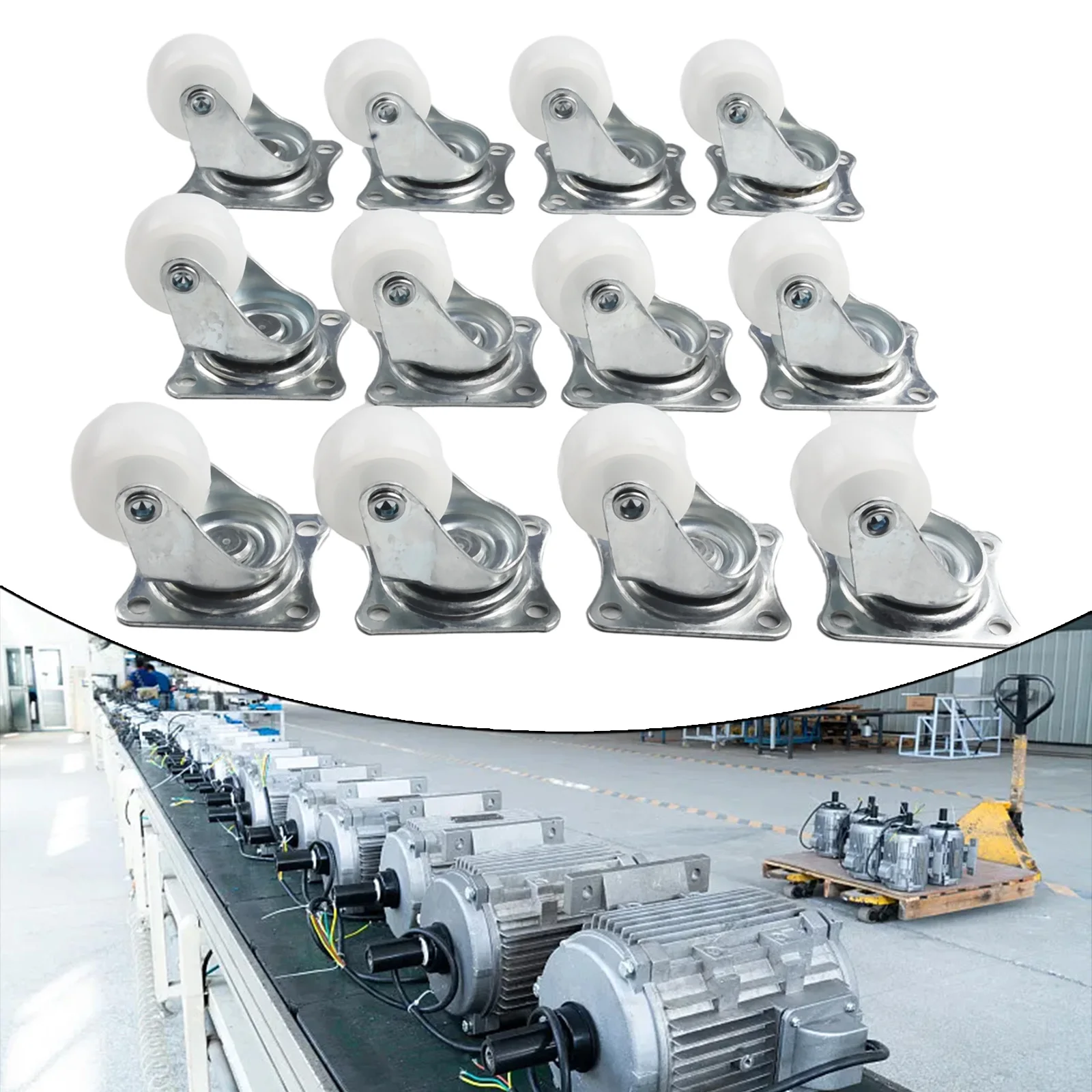 Parts Swivel Casters 250G 4/12pcs Bearing Wheels Mount Ball Stroller Wheel White/silver With Rubber Warehouses 2