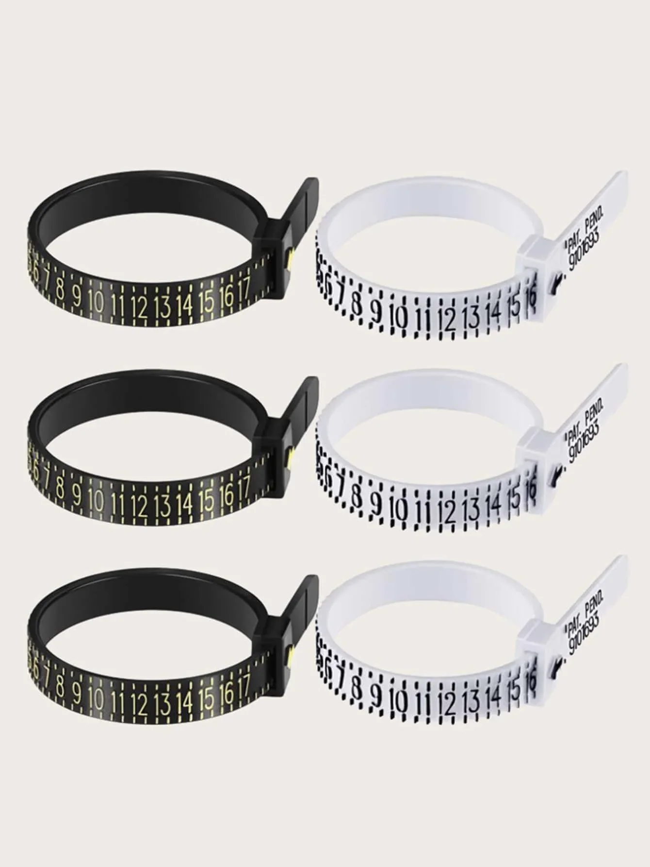 1pc Pack Ring Size Measuring Tools, Plastic Finger Sizers, Ring Sizer Gauge Belt for Wedding & Engagement Rings - Material