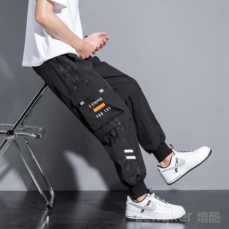 10XL spring and summer work trousers men's loose small foot thin section fatty casual trousers large size men's sweatpants 9XL 2