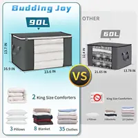 90L Large Storage Bags 6 Pack Clothes Storage Bins Foldable Closet Organizers Storage Containers with Reinforced Handle 2