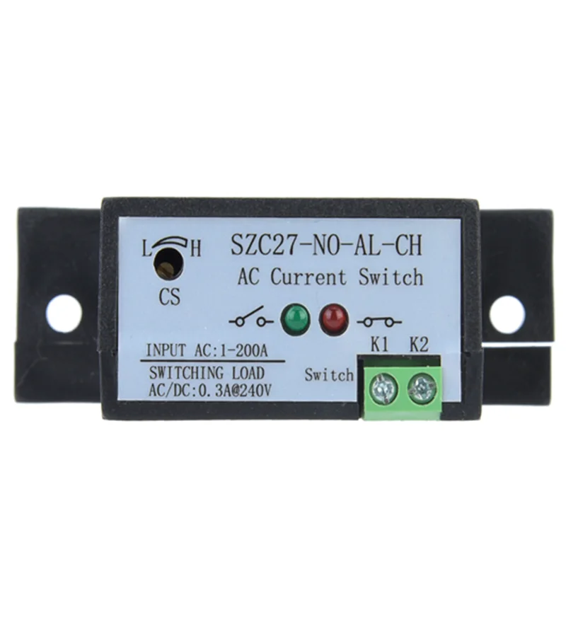 

AC current induction switch 0-200A self -power alarm output PLC control normal closed/opened current control switch SZC27