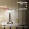 LED Table Lamp Touch Sensor Rechargeable Desktop Night Light Wireless Reading Lamp for Restaurant Hotel Bar Bedroom Decor Light 2